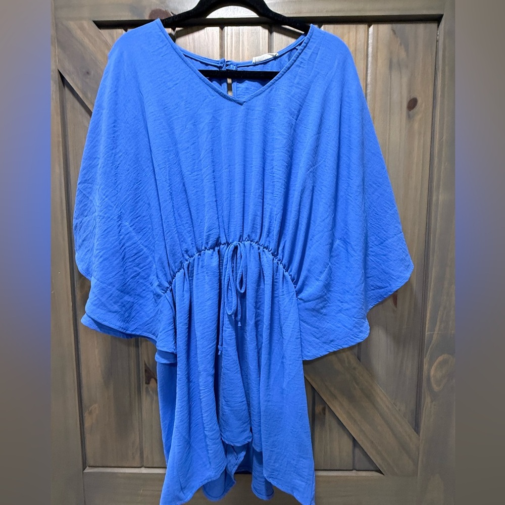 Woman’s GeeGee blue Romper Sz Large